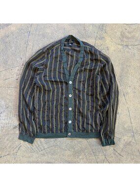 Needles Japan Nepenthes Sheer Woven Cardigan Medium